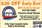 Special Coupon Offer for eBOATS Tampa